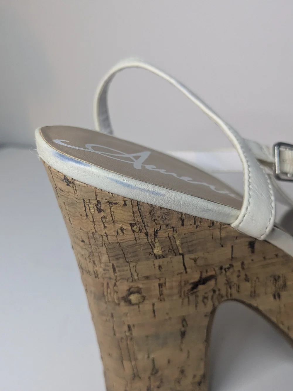 American Rag White Cork Platform Sandals